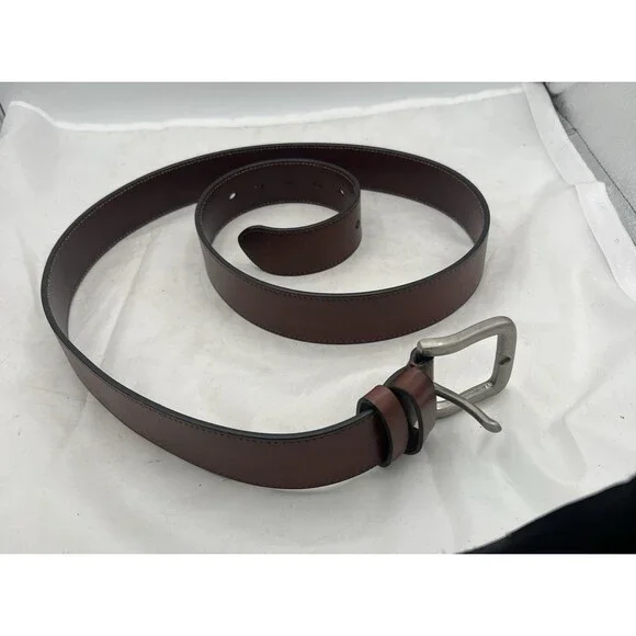 WOLFANT Men’s Brown Full Grain Italian Leather Belt 55” XL New In Box - Picture 2 of 14